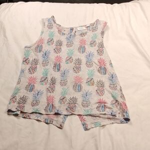 Sigrid Olsen 100% linen sleeveless top size medium